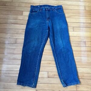 Genuine Dickies Mens Relaxed Fit Carpenter Jeans Blue 33x29 Workwear Distressed